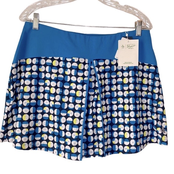 Original Penguin Golf Skort NWT Womens Large Blue Cat Print Lined Active Outdoor - Picture 3 of 17